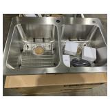 33' Glacier Bay Double Bowl SInk