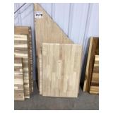 Mixed Size Hevea Butcher Block Pieces x 4