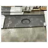Keim 74' x 22' Single Bowl Vanity Top-Thunder Gray