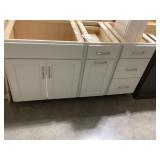 4 Piece Cabinet Set Cream Finish