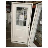 36' x 80' LH Fiberglass 9-Lite Exterior Door