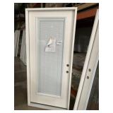 36' x 80' LH Fiberglass FV Exterior Door w/ Blinds