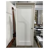32' x 80' LH 1-Panel Interior MDF Door in White
