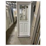30' x 80' RH 1/2 View FG Exterior Door in White