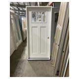 36' x 80' LH 2-Panel FG Exterior Door in White