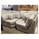(2) Deep Wedge Chair Set in Cross-Hatch Gray