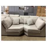 (2) Deep Wedge Chair Set in Cross-Hatch Gray