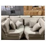 (2) Deep Wedge Chair Set in Cross-Hatch Gray