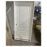 36' x 80' RH 2-Panel FG Exterior Door in White