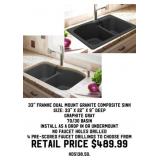 33' Franke Dual Mount Granite Composite Sink