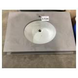 34' x 22' Single Bowl Vanity Sink