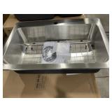 33' Glacier Bay Single Bowl Dual Mount Sink