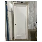 30' x 80' RH 1-Panel Interior MDF Door in White
