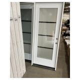 32' x 80' LH Steel FV Exterior Door in White