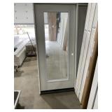 36' x 80' Full-View Steel Exterior Door in White