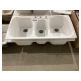 44' x 22' Triple Bowl Sink x2