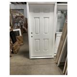 36' x 80' RH Fiberglass 6-Panel Exterior Door