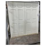 72' x 80' MDF 6-Panel Interior French Door-Ivory