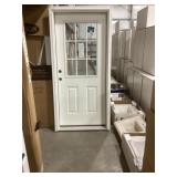 36' x 80' RH Fiberglass MV 9-Lite Ext. Door