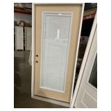 36' x 80' RH Fiberglass FV Exterior Door w/ Blinds