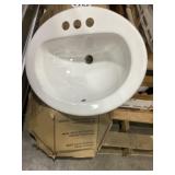 Mason 1-Hole 19' Round Sink in White x 5Pcs