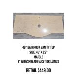 48' Bathroom Vanity Top