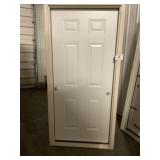 36' x 80' LH Steel 6-Panel Exterior Door