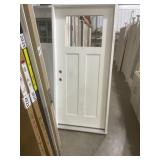 36' x 80' RH 2-Panel FG Exterior Door in White