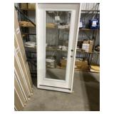 34' x 80' LH Full-View FG Exterior Door in White