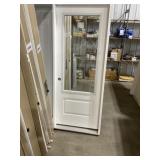 32' x 80' RH 3/4 View FG Exterior Door in White