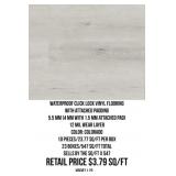 Waterproof Click Lock Vinyl Flooring w/Pad x475 SF