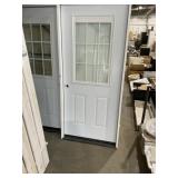 36' x 80' RH 1/2 View 9-Lite Steel Exterior Door