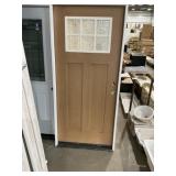 36' x 80' LH Fiberglass 2-Panel Exterior Door-Tan