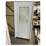 36' x 80' LH 1/2 View 9-Lite Steel Exterior Door