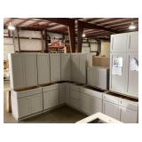 14Pc 42' Stone Harbor Gray Kitchen Set