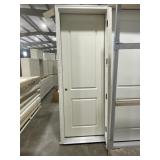 34' x 96' RH 2-Panel FG Exterior Door in Ivory