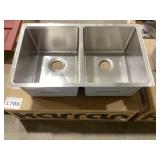 30' x 18' Double Bowl Sink