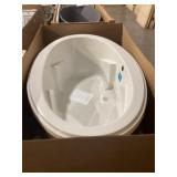 72' x 44' White Freestanding Tub