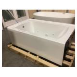 60' x 36' White LH Jetted Bathtub