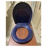 Round Plastic Toilet Seat in Navy