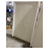 48' x 80' MDF 2-Panel Interior French Door-Ivory