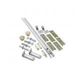 60'W 4-Panel Bifold Door Track Kit in White x 3Pcs