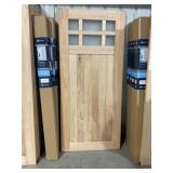 36'x80'  White Cedar 6 Lite Barn Door w/Hardware