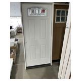 36' x 80' RH 4-Panel Steel Exterior Door in White