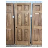 30' x 80' Oak 6-Panel Door Slabs x 4