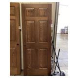 32' x 80' Oak 6-Panel Door Slab x 2