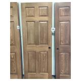 30' x 80' Oak 6-Panel Door Slabs x 2