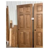 28' x 80' Oak 6-Panel Door Slabs x 4