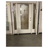 LH Fiberglass full Lite Zinc Leaded Entry Door