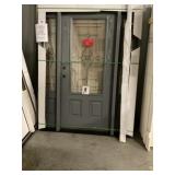 RH Gray Fiberglass 3/4 Lite Entry Door